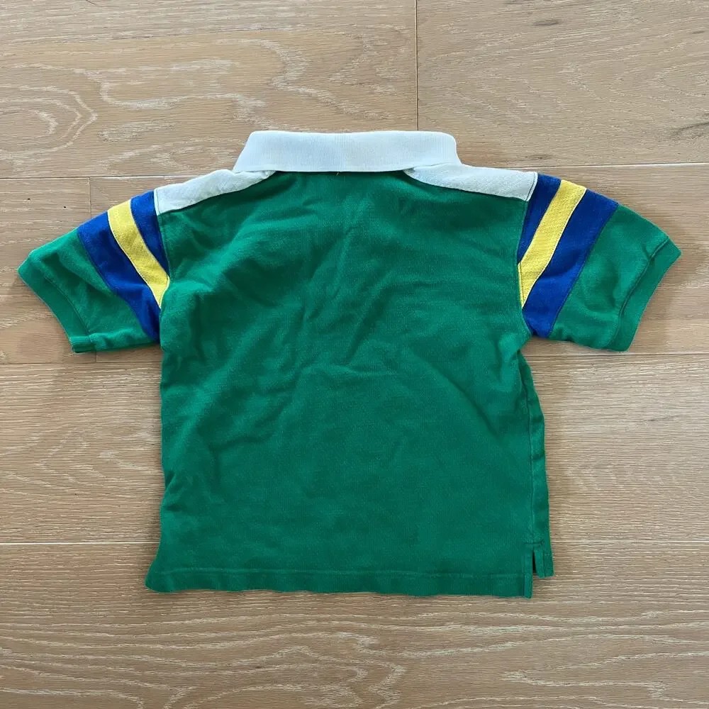 Vintage 1990's Gymboree GymSports Green Polo Shirt Large 4/5 Years